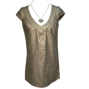 Rory Beca Wool Blend Metallic Dress